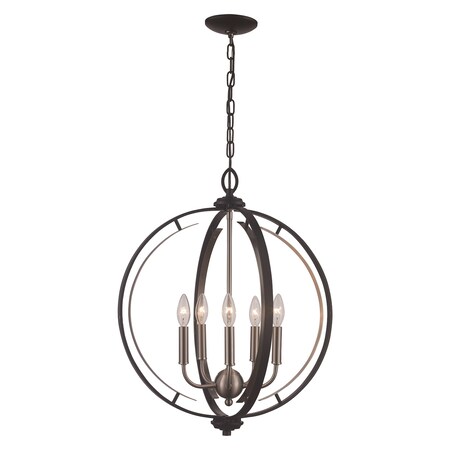 Trans Globe 5Lt Global Foyer Cage-Bk/Bn 11065 BK/BN